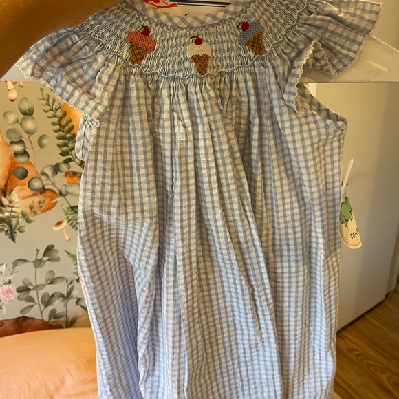SMOCKED TODDLER ICE CREAM DRESS - Picture 4 of 4